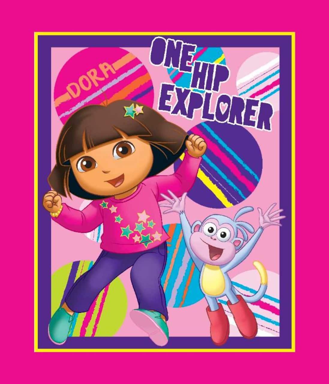 Nickelodeon Dora One Hip Explorer Panel Cotton Fabric